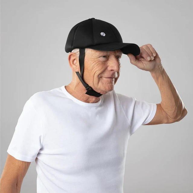“BASEBALL” kasket, RIBCAP hovedbeskyttelse - Smart diskret model. CE + MDR godkendt - Seniorpleje - Hovedbeskyttelse - Ribcap - - - Small - Medium - Sort -