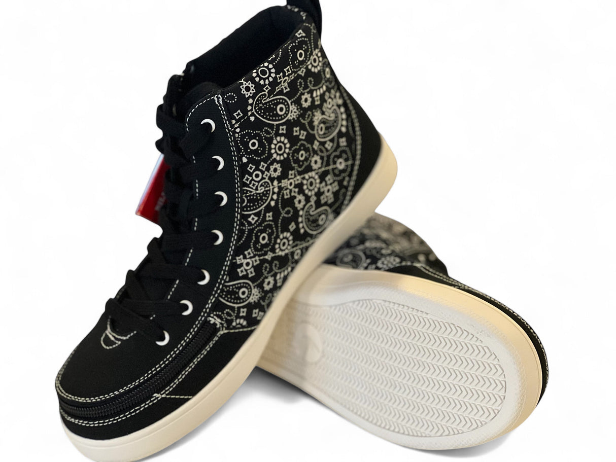 BILLY "Paisley - High Tops" damesko | Bred model med lynlås & ankelstøtte - Seniorpleje - lynlåssko - BILLY - BW23361 - 002(37) - 37 -