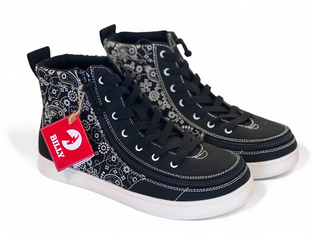 BILLY "Paisley - High Tops" damesko | Bred model med lynlås & ankelstøtte - Seniorpleje - lynlåssko - BILLY - BW23361 - 002(37) - 37 -