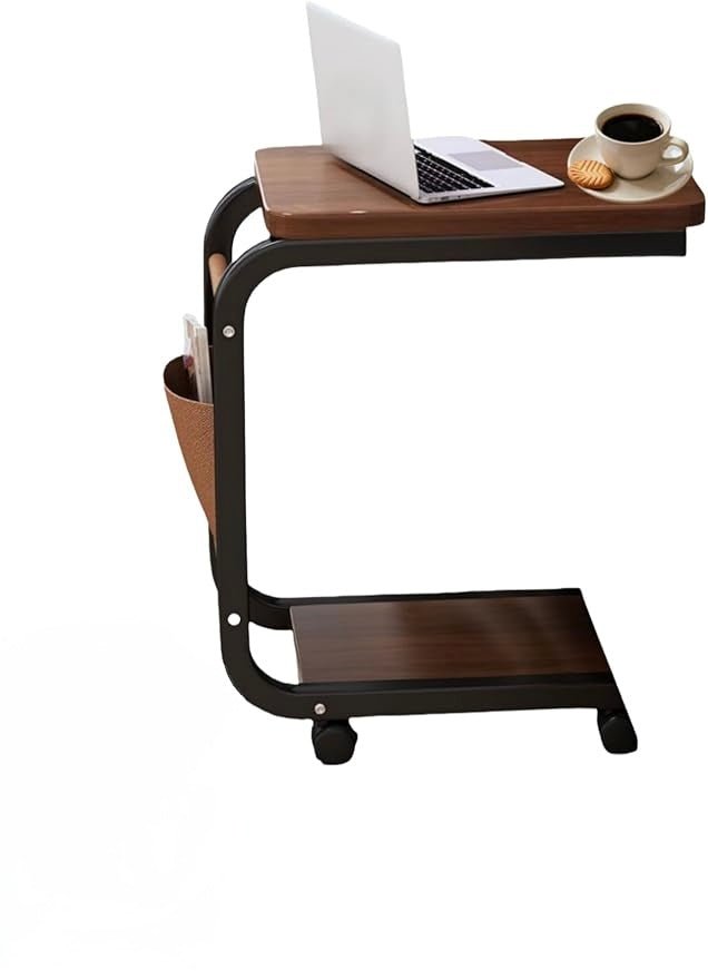 BUTLER sidebord med hjul – sengebord og laptopbord i valnød look - Seniorpleje - Sidde - & sengeborde - Seniorpleje - - -