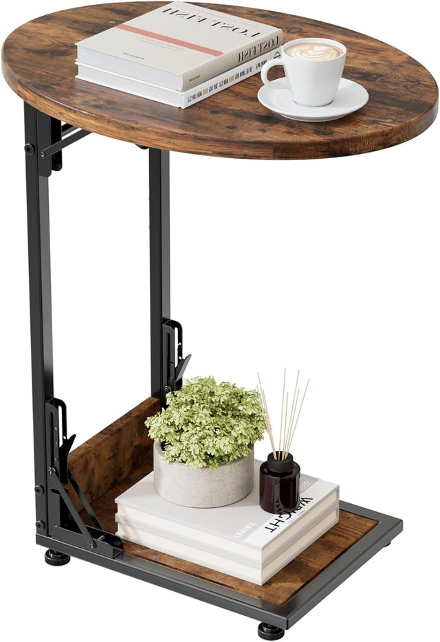 "CIRKEL" - Funktionelt, klassisk & justerbart sidebord til sofa & seng. Lav model! - Seniorpleje - Sengebord - Seniorpleje - SPL - Bom01 -