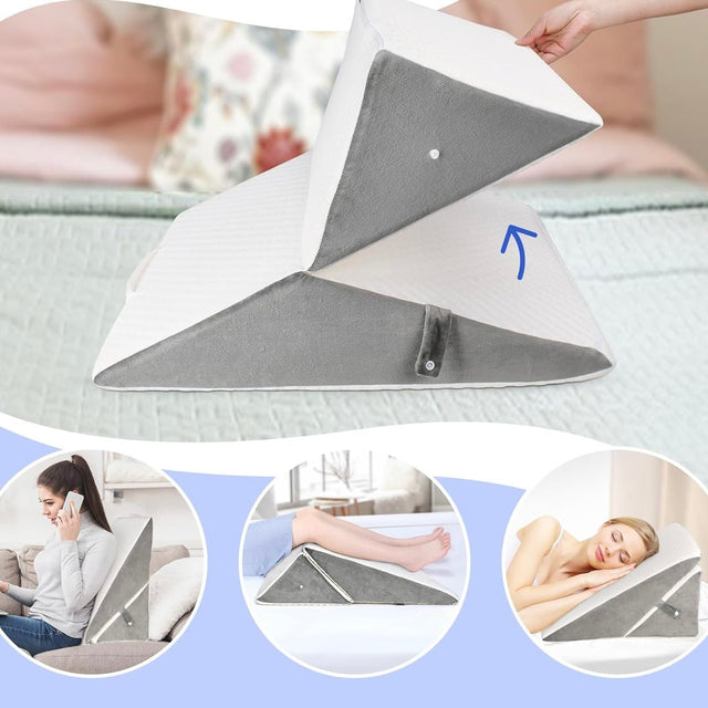 Foldbar & multifunktionel kilepude til elevering af hoved & ben (56 x 56 x 30 cm) - Seniorpleje - Hovedpude - Seniorpleje - SPL - Bonm01 -