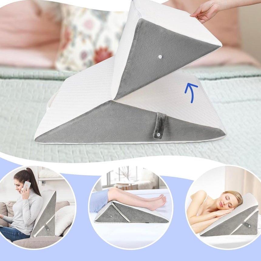 Foldbar & multifunktionel kilepude til elevering af hoved & ben (56 x 56 x 30 cm) - Seniorpleje - Hovedpude - Seniorpleje - SPL - Bonm01 -