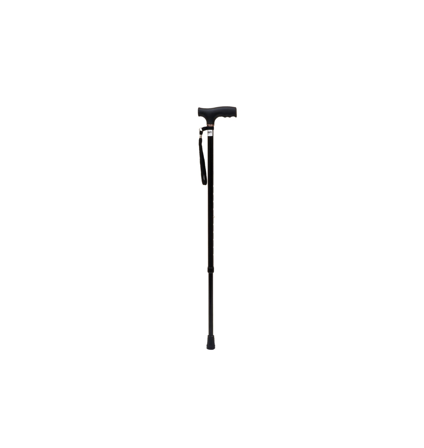 Foldbar sort stok – let, justerbar og skridsikker vandrestok. 83 - 93 cm - Seniorpleje - Stokke - MOBIAK - MOK-0809256 - -