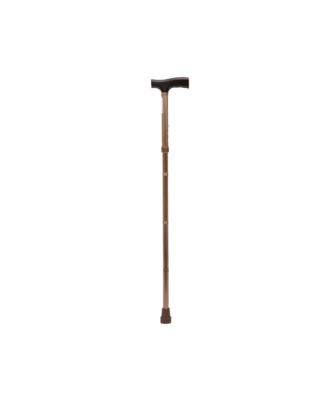 Foldbar stok i bronze –Let, justerbar og skridsikker vandrestok - Seniorpleje - Stokke - MOBIAK - MOK-0806523 - -