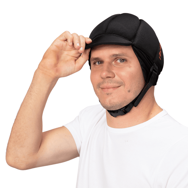 “FOX” RIBCAP hovedbeskyttelse - Smart diskret sommer model. CE + MDR godkendt - Seniorpleje - Hovedbeskyttelse - Ribcap - RIBFOXBLACLA-01 - Large - -