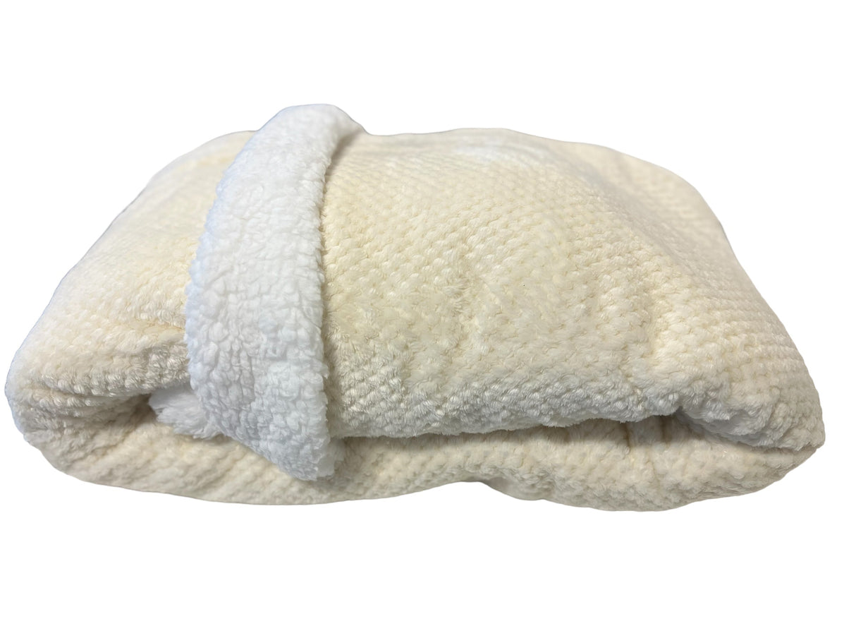 Hyggetæppe - Ren luksus! Tyk, blød og vamset (150 x 200) Den perfekte gave! 6 farver - Seniorpleje - Hyggetæppe - Seniorpleje - SPL - MIU01 - Råhvid/Beige -