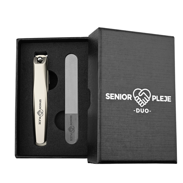 Negleklippersæt DUO - 360° Drejelig negleklipper & Fil. Nem & præcis neglepleje - Seniorpleje - Ergonomisk negleklipper - Yangjiang Diguang Hardware Products - YDH - 01 -