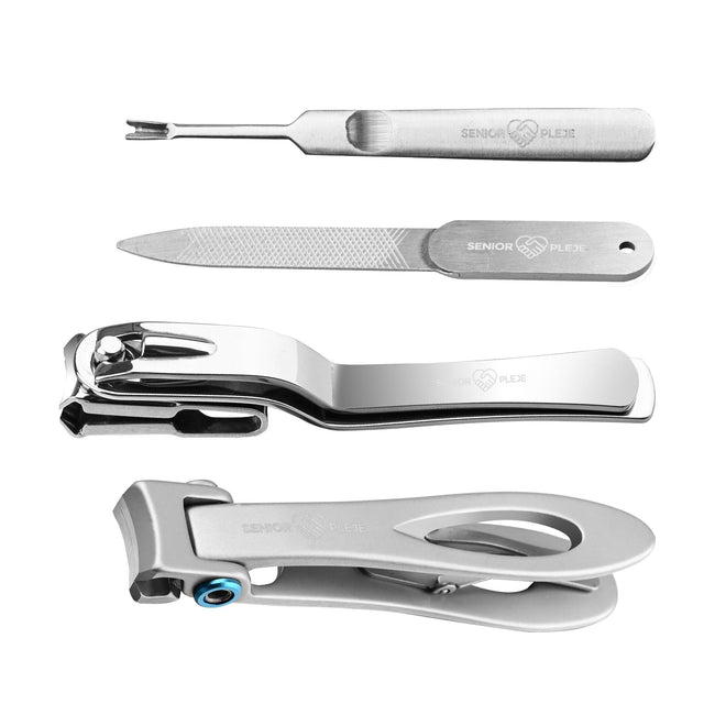 Negleklippersæt QUARTET - Professionelt 4 - i - 1 sæt. Ideelt til ekstra kraftige negle - Seniorpleje - Ergonomisk negleklipper - Yangjiang Diguang Hardware Products - YDH - 02 -