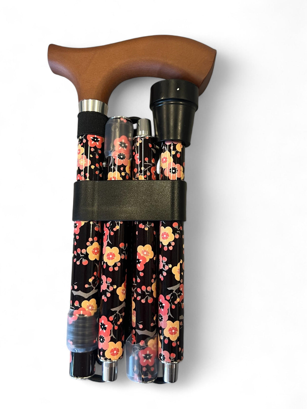 Optimer din mobilitet med vores klassiske og foldbare aluminiumsstok - blomsterdesigns! - Seniorpleje - Foldbar stok - Hjälpmedelsteknik - KEEP - 605114 - Grønne blomster -