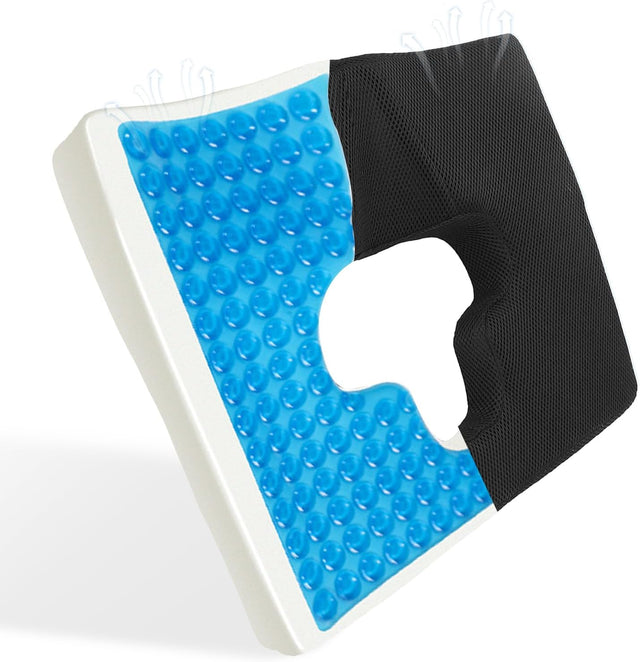 "TAILBONE" Kølende & blød skråpude – Trykaflastende & ergonomisk siddepude. 2 varianter - Seniorpleje - Skråpuder - Seniorpleje - SPL-WMY01 - - Med betræk -