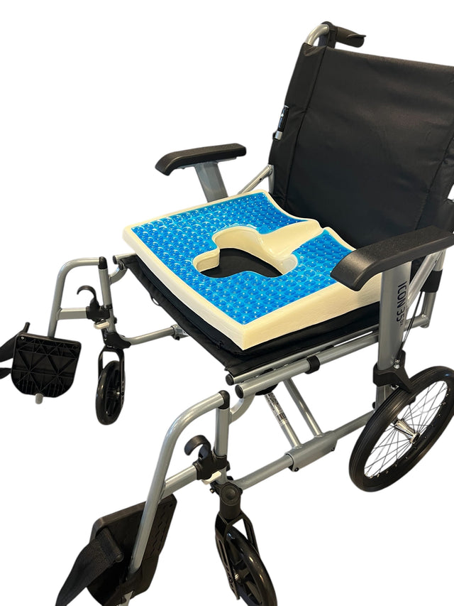 "TAILBONE" Kølende & blød skråpude – Trykaflastende & ergonomisk siddepude - Seniorpleje - Skråpuder - Seniorpleje - SPL - PUM01 -