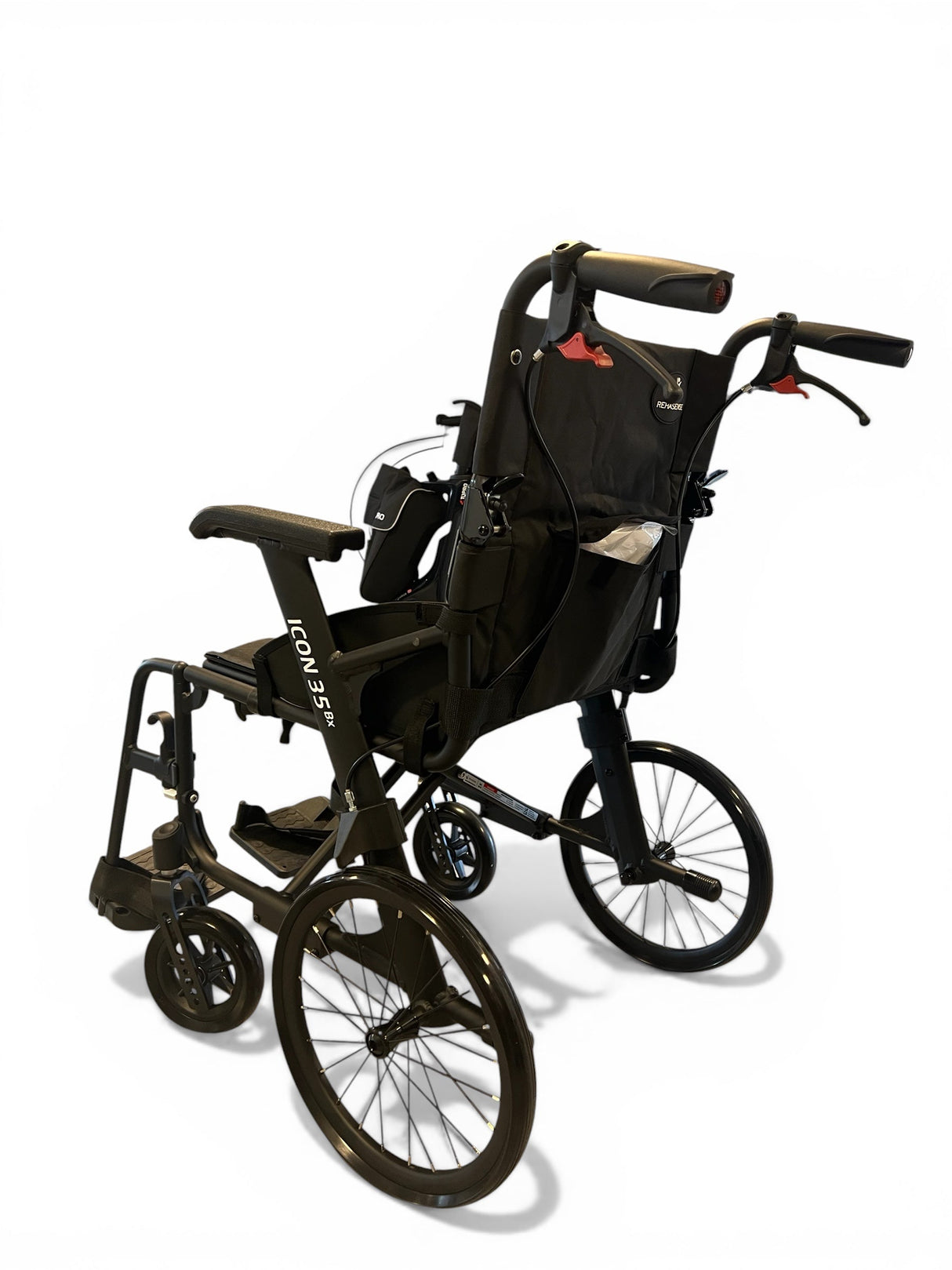 “TRAVEL - LIGHT” ICON35 letvægts rejse - kørestol (8,2 kg). Foldbar & fylder minimalt. - Seniorpleje - Kørestole - Rehasense - RHS-RWB35D4IB0 - - 45 cm -