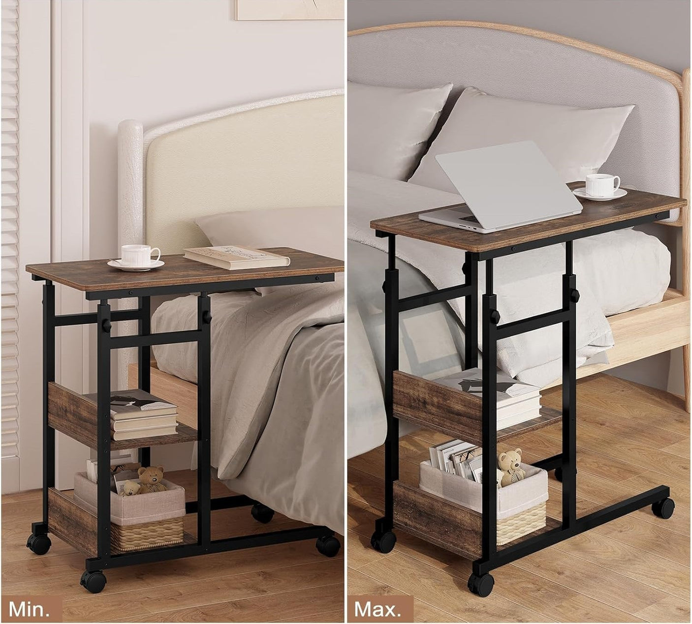 WOODY – Stilfuldt sengbord og sidebord. God kvalitet & klassisk design - Seniorpleje - Sengebord - Seniorpleje - SPL - WOLT02 -