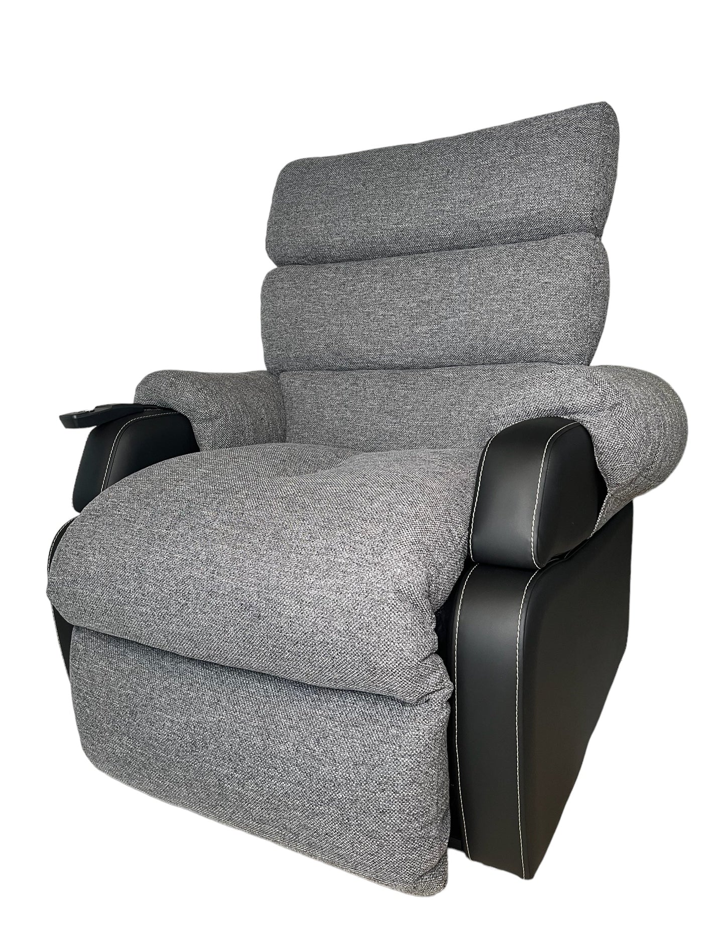 "XXL COCOON" Læne/hvilestol. Sædebredde 65 cm. Beriatrisk. Hæve/sænke funktion - Seniorpleje - seniorstol - INNOV’SA - INNO-XXLTAUPE/LysbrunPU-4 - Brun tekstik -sort kant/ramme (PU) - -