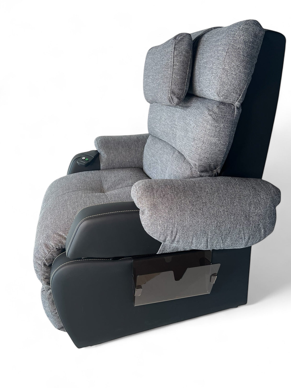 "XXL COCOON" Læne/hvilestol. Sædebredde 65 cm. Beriatrisk. Hæve/sænke funktion - Seniorpleje - seniorstol - INNOV’SA - INNO - XXLTAUPE/LysbrunPU - 4 - Brun tekstil - sort kant/ramme (PU) -