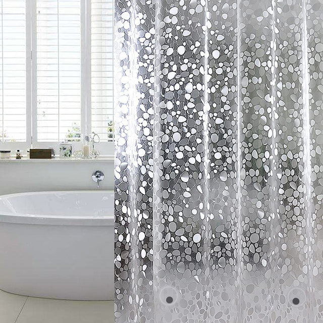 Antibakterielt badeforhæng med smukt ZEN-mønster - 183 x 200 cm. Neutral farve - Seniorpleje - Badeforhæng - Seniorpleje - SPL-WELT02 - - -