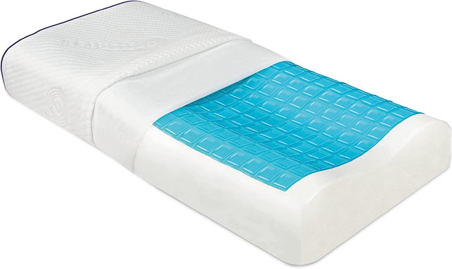 "Contour GEL" - Kølende hovedpude med buet design. Skøn & lækker. 35 x 55 cm - Seniorpleje - Hovedpude - Seniorpleje - SPL-BEAU01 - - -