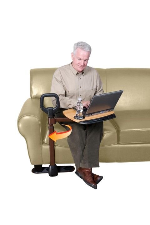 "Couch-Tray" - Nemt og sikkert støttehåndtag med bakke. Perfekt til seng & sofahygge! - Seniorpleje - Sofabord - Seniorpleje - RST-TRAY2050 - - -