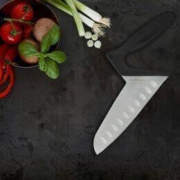 Ergonomisk Grøntsagskniv, soft touch. - Unikt luksus design. 4 farver. Køb her! - Seniorpleje - Ergonomiske køkkenknive - Webequ - WBQ-12001 - Sort - -