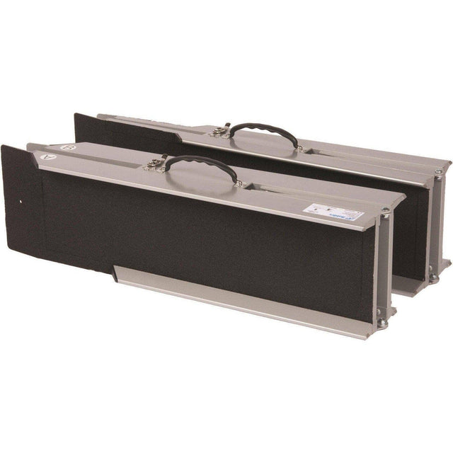 Foldbare & transportable køreskinner i aluminium (180 cm). - Smart design. - Seniorpleje - Foldbare køreskinner - Mobilex - MBX-CH-180 - - -