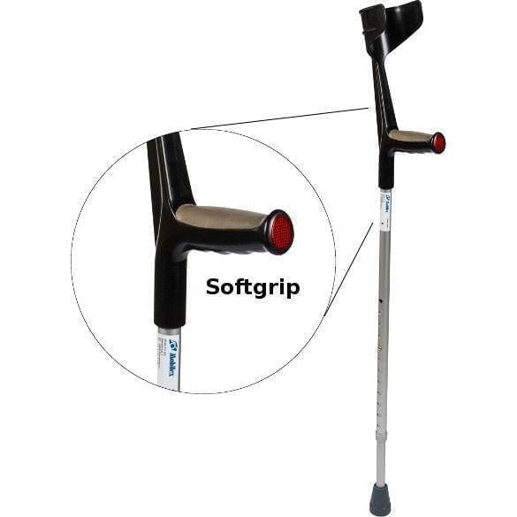 Krykke med blødt ergonomisk håndgreb, justerbar højde (1 stk). Køb her! - Seniorpleje - Krykker - Mobilex - MBX-315021 - - -