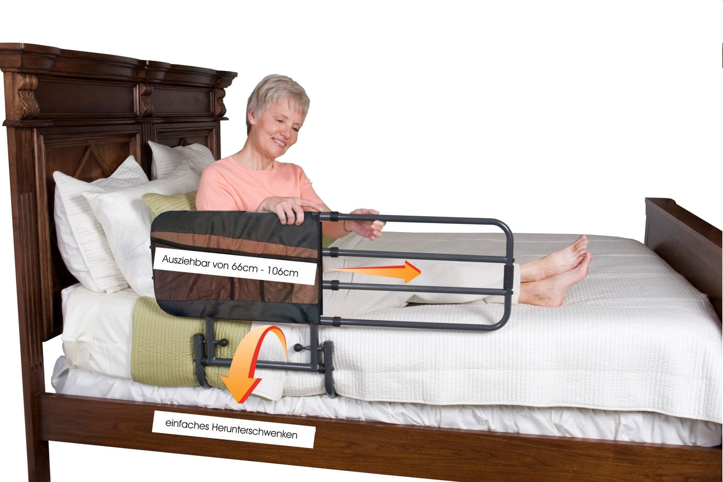 NYHED! Deluxe sengehest - Justerbar længde & tippefunktion! Nem, sikker & praktisk. - Seniorpleje - Sengehest - Rehastage - RST-PRAIL8001 - - -