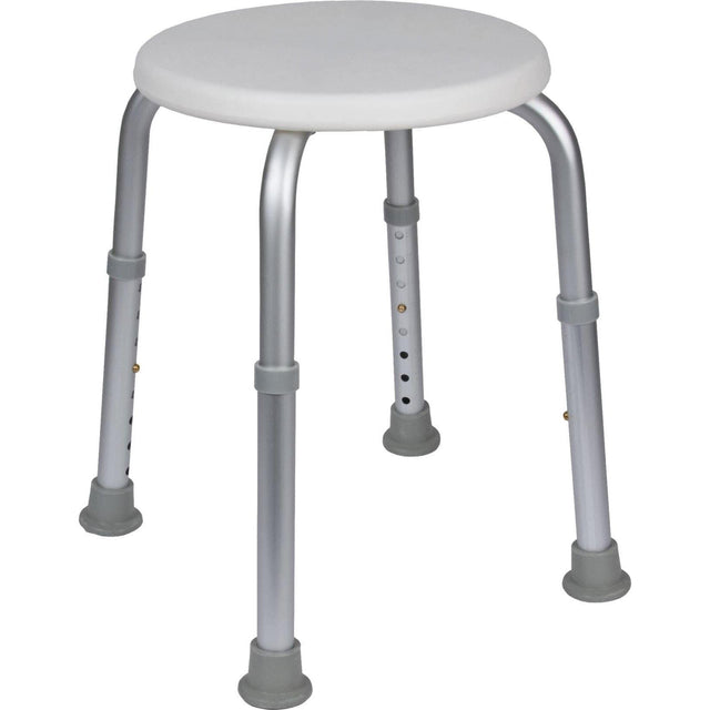 Rund smart badetaburet, justerbar højde fra 35-50 cm. Køb den her! - Seniorpleje - Badebænke - Mobilex - MBX-302064 - - -