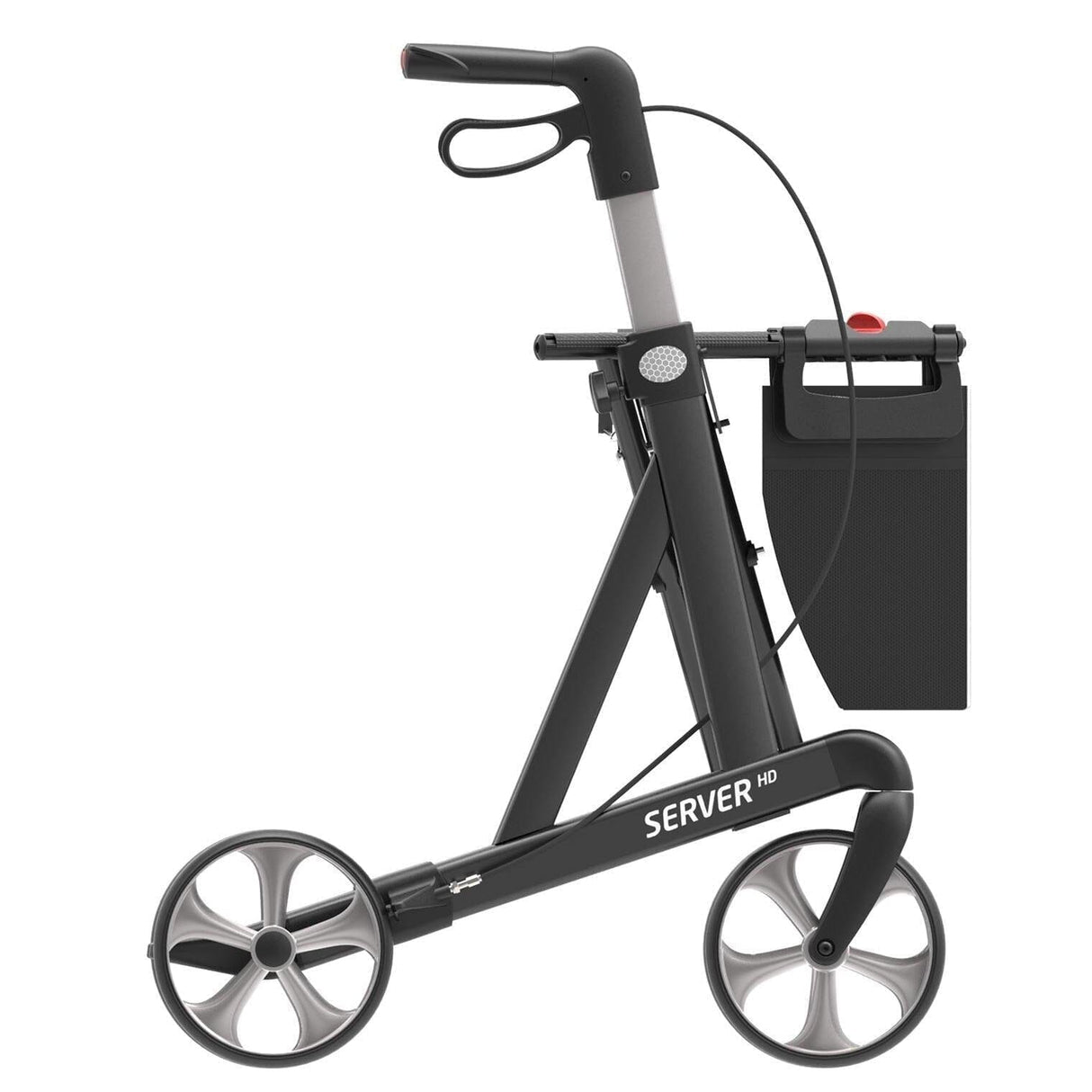 “SERVER HD” - ekstra bredt sæde på 55 cm. 2 størrelser. Letvægts rollator - Seniorpleje - Udendørs rollatorer - Rehasense - RHS-HRSGM550 - Medium -Antracit -