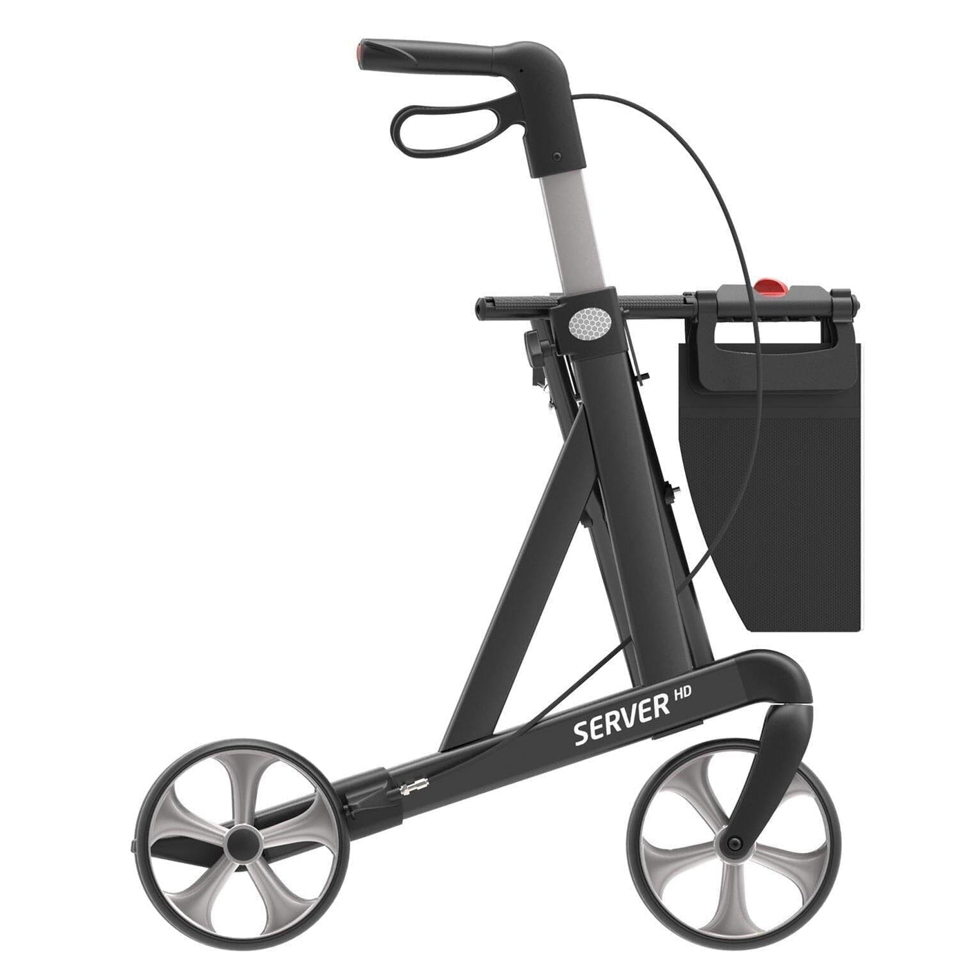 “SERVER HD” - ekstra bredt sæde på 55 cm. 2 størrelser. Letvægts rollator - Seniorpleje - Udendørs rollatorer - Rehasense - RHS-HRSGM550 - Medium -Antracit -
