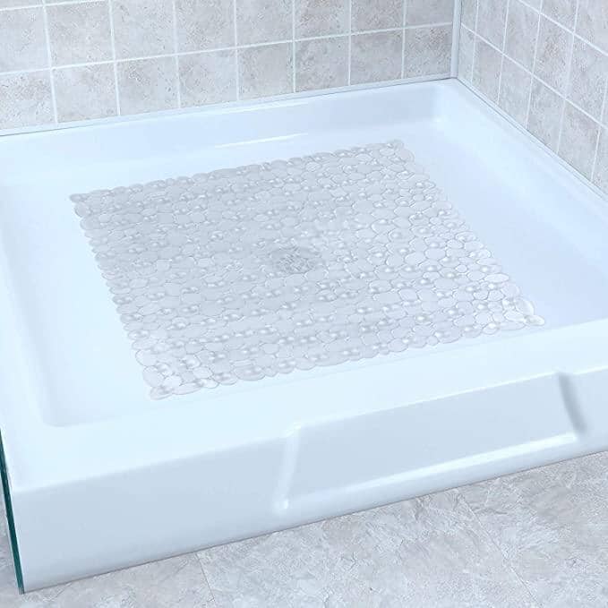 Skridsikker bademåtte - Super smart og hurtigt tørrende. (54 x 54 cm). 3 farver - Seniorpleje - Bademåtte - Seniorpleje - WELAMZ-01 - Neutral/ gennemsigtig - -