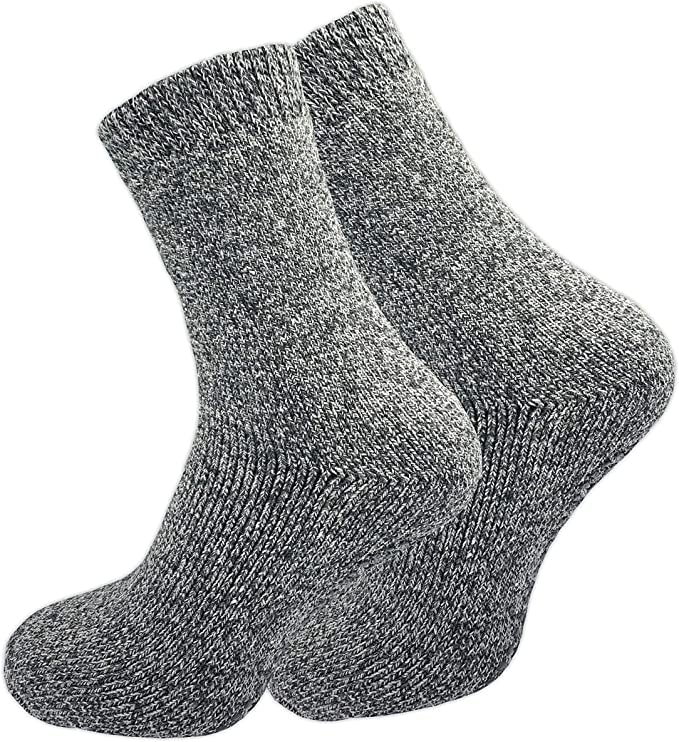 Skridsikker uldstrømpe med blød indvendig fleece (35-46). Mod kolde fødder Uldstrømpe Seniorpleje