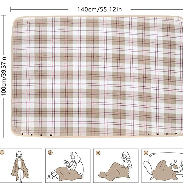 Varm indendørs hygge poncho - One size. Blød & lækker fleece med knapper. - Seniorpleje - Poncho - Seniorpleje - SPL-SHEP-01 - - -