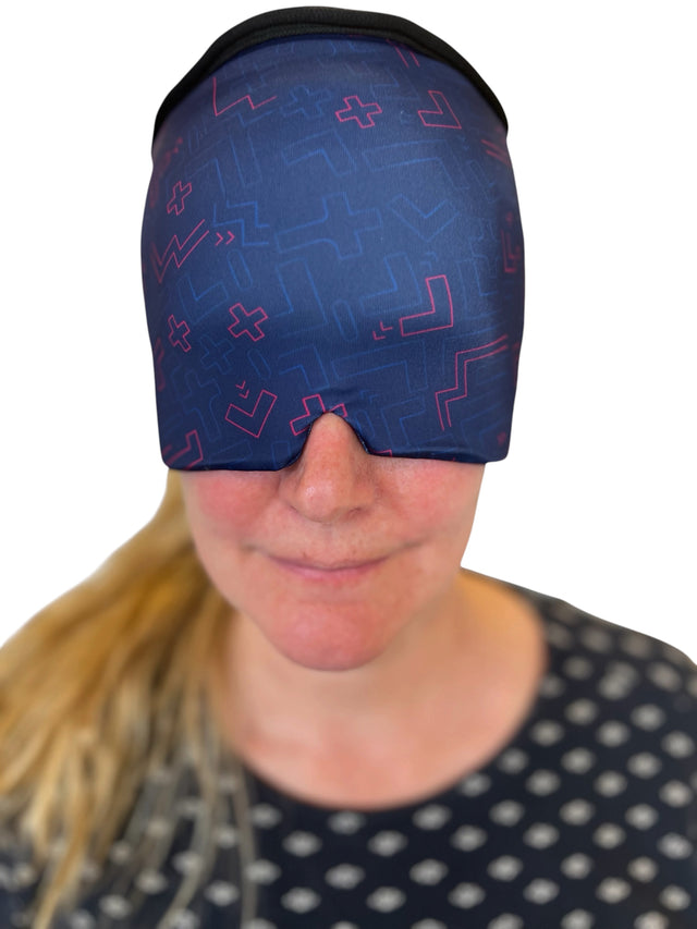 Cooling mask/hat - Reusable. For both cold and hot therapy. Adjustable.
