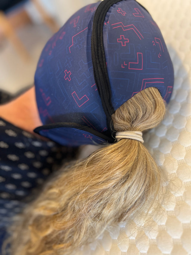 Cooling mask/hat - Reusable. For both cold and hot therapy. Adjustable.