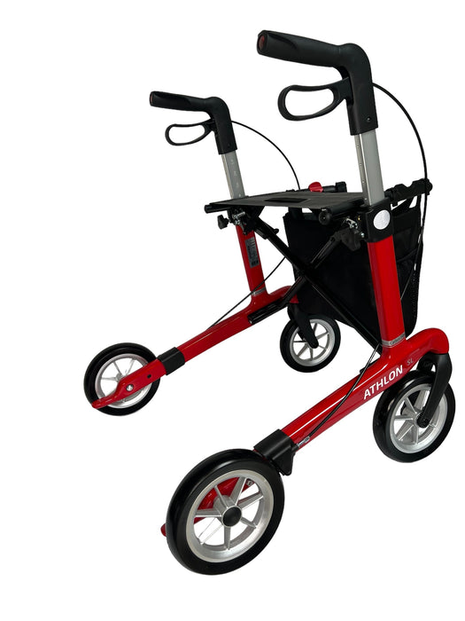 “ATHLON SL”, kulfiber rollator - Super lækker, smart og ultra let. Vejer kun 5,1 kg - Seniorpleje - Udendørs rollatorer - Rehasense - RHS-CRSGL600UP - Grå med bløde hjul -62 cm. -