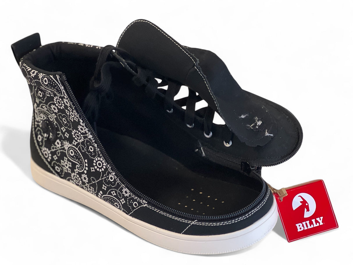 BILLY "Paisley - High Tops" damesko | Bred model med lynlås & ankelstøtte - Seniorpleje - lynlåssko - BILLY - BW23361 - 002(37) - 37 - 