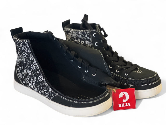 BILLY "Paisley - High Tops" damesko | Bred model med lynlås & ankelstøtte - Seniorpleje - lynlåssko - BILLY - BW23361 - 002(37) - 37 - 