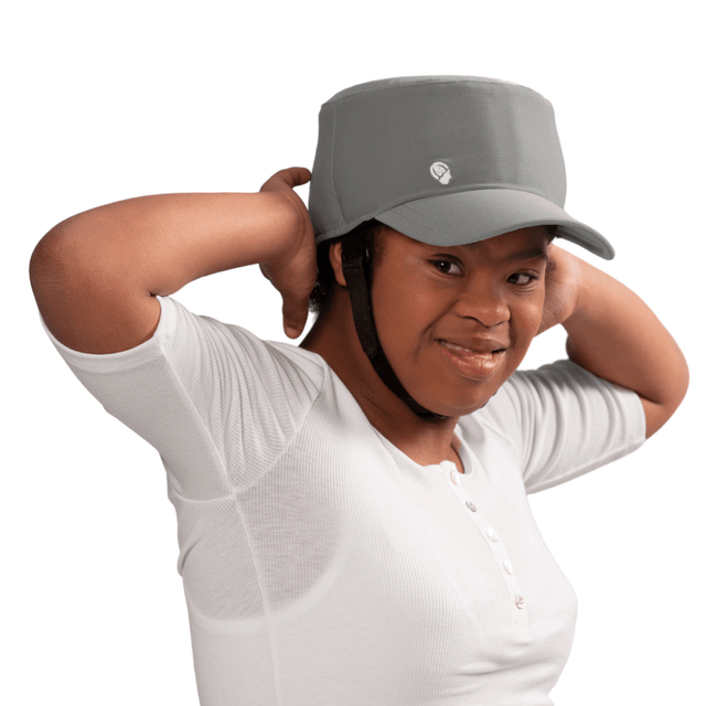 "BOWIE" RIBCAP - Hovedbeskyttelse CE + MDR godkendt. NYHED! - Seniorpleje - Hovedbeskyttelse - Ribcap - RIB-RIBBOWDGRYSM-01 - Small - -