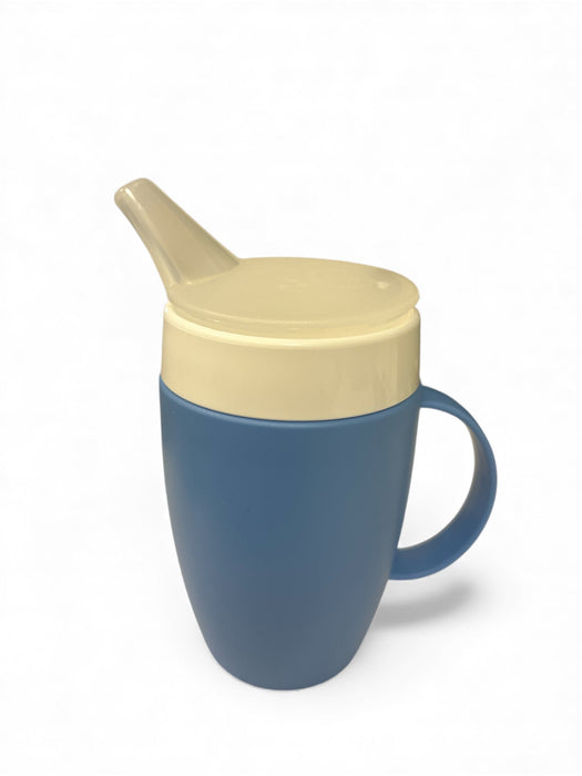 Ergonomisk drikkekop med én hank og drikketud - fås i forskellige farver - Seniorpleje - Drikkekop med tud - Seniorpleje -  -  - Lyseblå - 