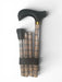 Foldbar stok med brun/sand tern – let, justerbar og skridsikker vandrestok - Seniorpleje - Stokke - MOBIAK - MOK-0809258 -  - 