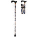 Foldbar stok med hvide blomster – Let, justerbar og skridsikker vandrestok - Seniorpleje - Stokke - MOBIAK -  -  - 