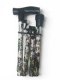 Foldbar stok med hvide blomster – Let, justerbar og skridsikker vandrestok - Seniorpleje - Stokke - MOBIAK -  -  - 