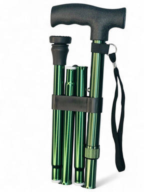 FORREST GREEN – Foldbar, ergonomisk & højdejusterbar stok i aluminium. - Seniorpleje - Foldbar stok - Seniorpleje - LEY - 01 - 