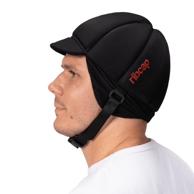 “FOX” RIBCAP hovedbeskyttelse - Smart diskret sommer model. CE + MDR godkendt - Seniorpleje - Hovedbeskyttelse - Ribcap - RIBFOXBLACLA-01 - Large - -