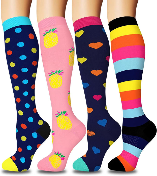 Har du tunge, ømme eller urolige ben? Prøv vores smarte støttestrømper. - Seniorpleje - Støttestrømper - Seniorpleje - SPL-ACT10 -  - S/M Multifarvet med prikker - 