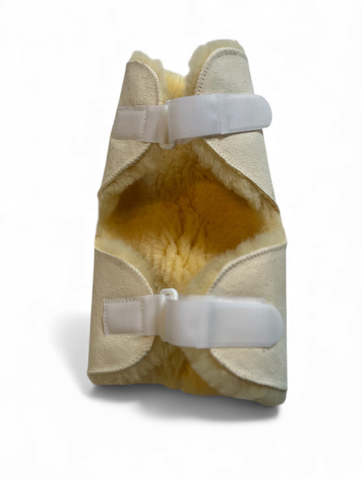 Knæbeskyttelse i ægte medicinsk lammeskind - Åndbar, allergivenlig og varmende - 1 stk - Seniorpleje - Beklædning - Orgaterm - OGT-201015 -  - 