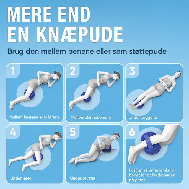 "Side-Sleeper" Knæpude | Ergonomisk & justerbar knæpude til side-sovere