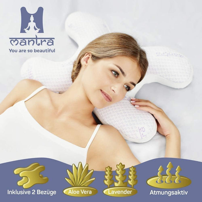 MANTRA BUTTERFLY – UNIK hovedpude med butterfly - design. Til CPAP & Anti - Age - Seniorpleje - Hovedpude - Seniorpleje - SPL-LEL02 -  - 