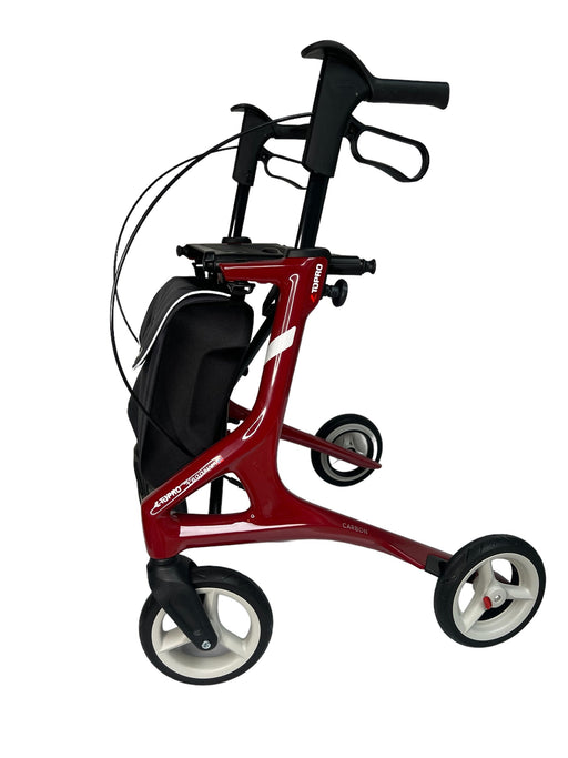 PEGASUS Kulfiber rollator- Ultra let, luksuriøs & skandinavisk design. Vejer kun 6,6 kg - Seniorpleje - Udendørs rollatorer - Seniorpleje - TOPR-125001 - RØD - -